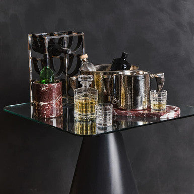 Six Bottle Sling Wine Rack in Silver Finish | Mixology