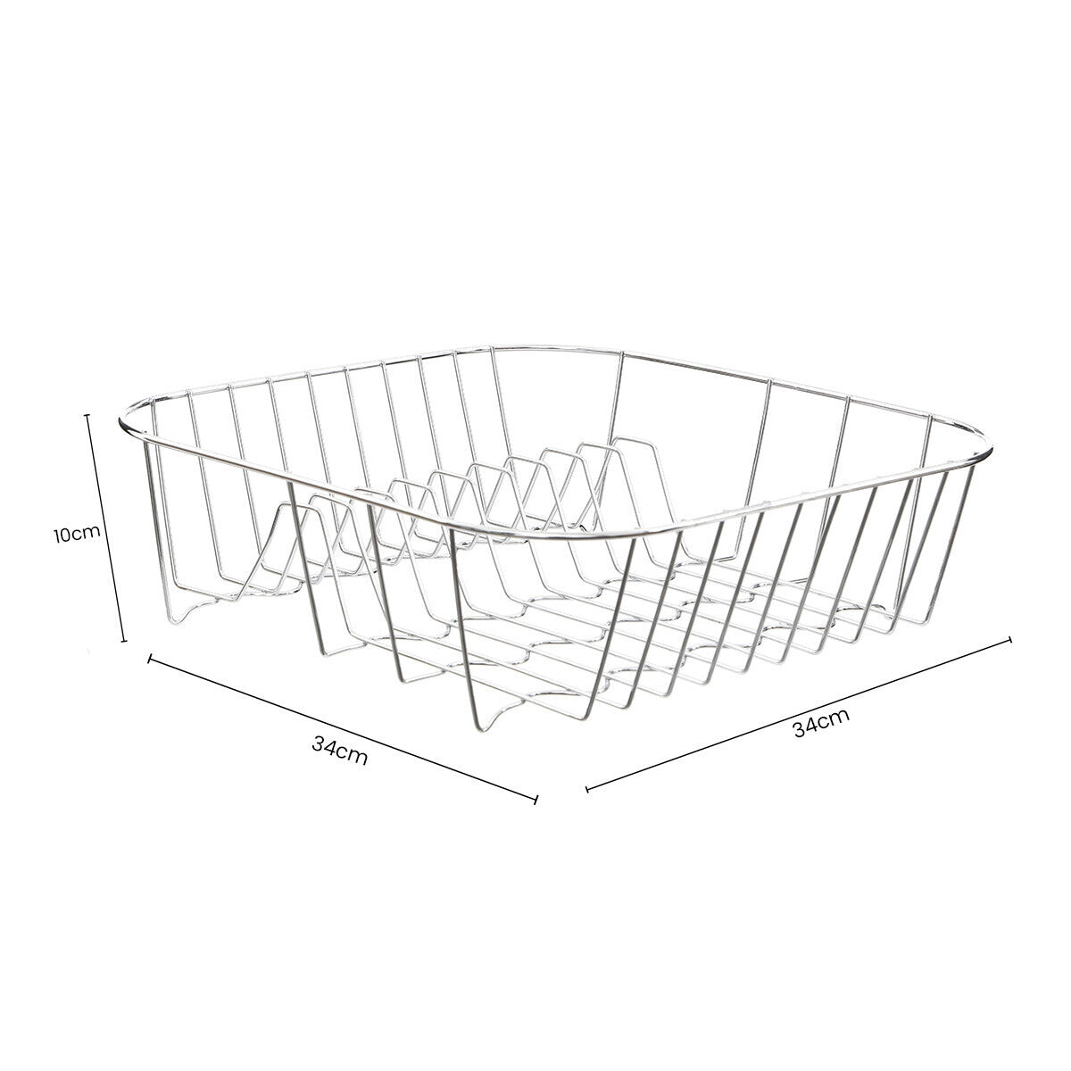 Laurie Small Square Chrome Wire Dish Drainer