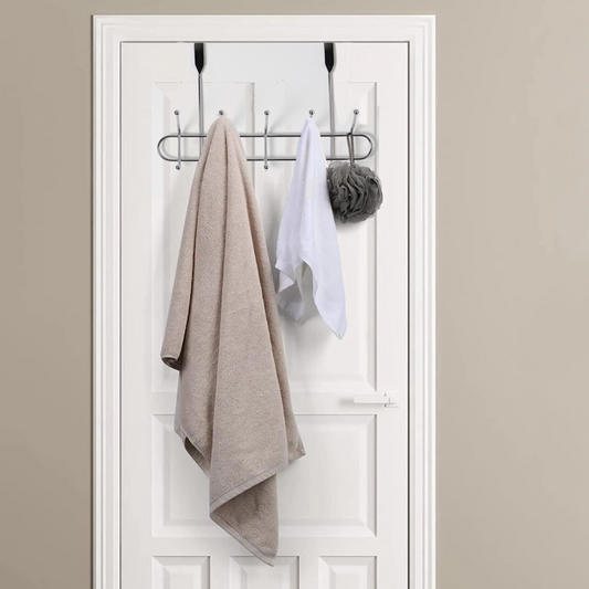 Chic Deluxe Chrome 10 Hook Over Door Hanger