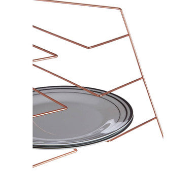 Rowan Copper Plated Corner Plate Rack