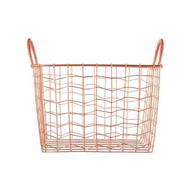 Vertex Wavy Grid Rectangular Wire Basket