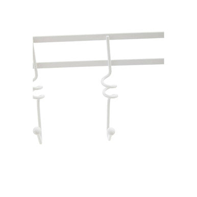 Jaxen Over Door White Hanger with Five Swirl Hooks