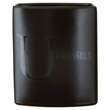 Black Text Utensil Holder