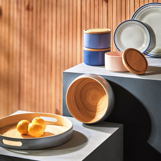 Avie Saturn 12 Piece Blue Dinner Set
