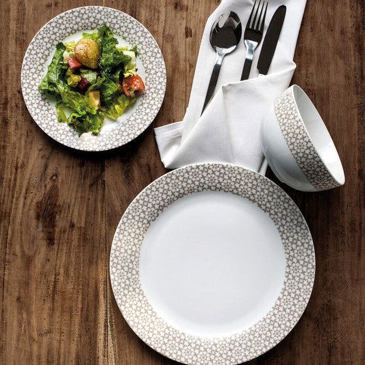 Avie Casablanca 12 Piece Natural Dinner Set Mob