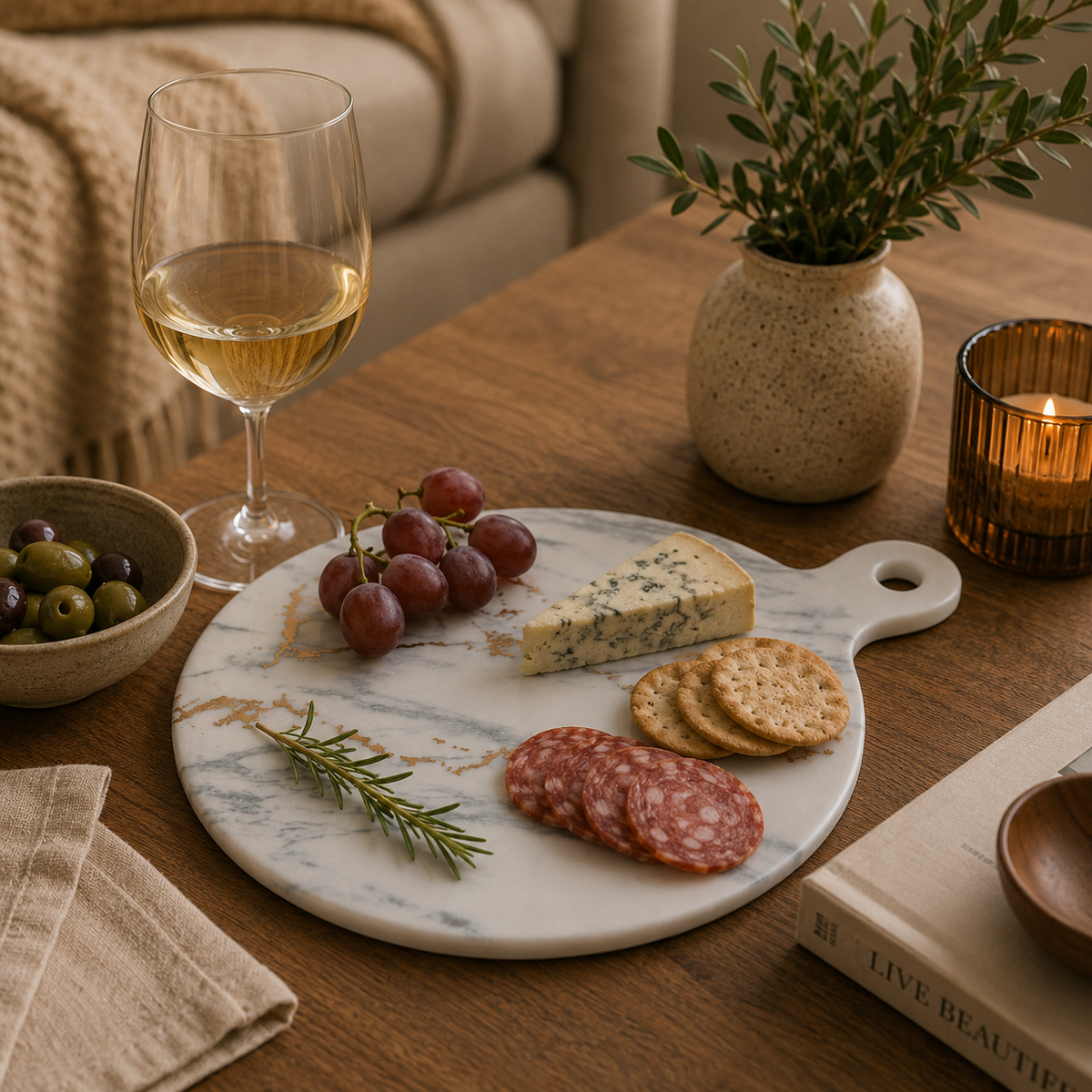 Marble Luxe Cheese Paddle