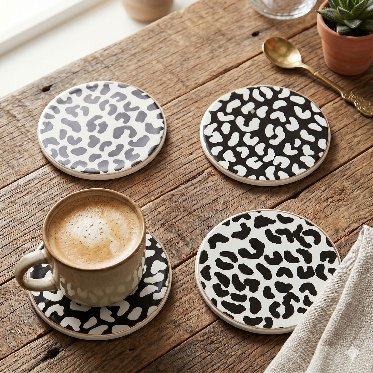 London Leo Set Of Four Coasters