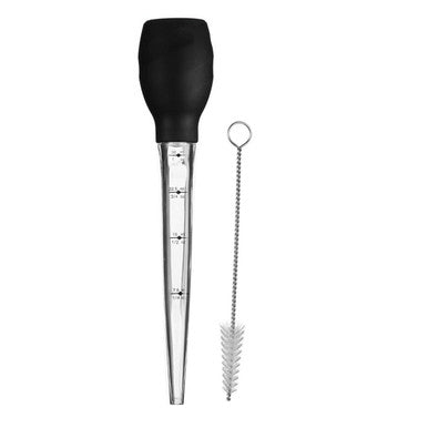 Zing Black Silicone Baster With Brush