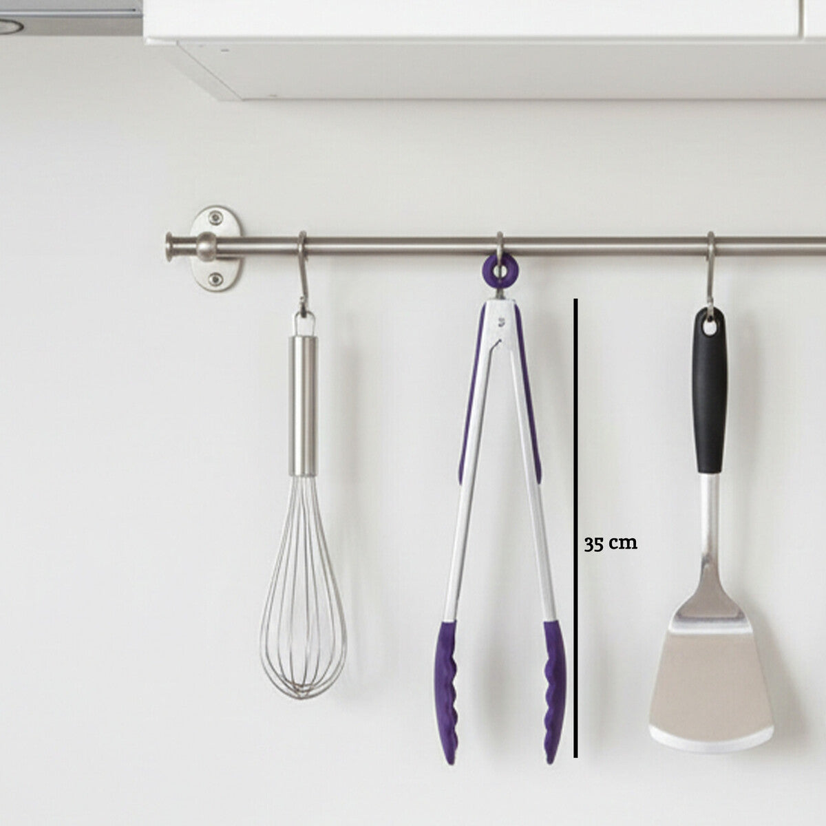 Zing Stainless Steel And Purple Silicone Tongs