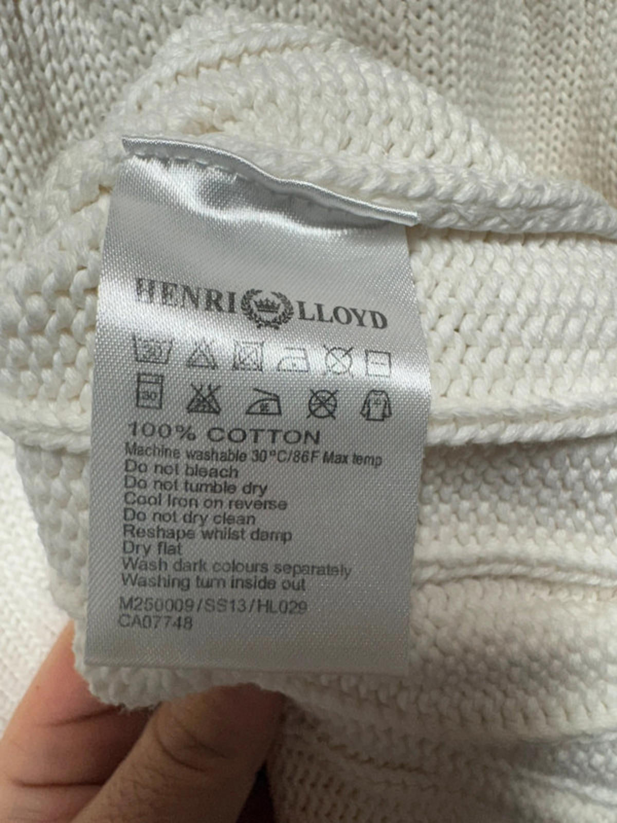 Original 1990s Henri Lloyd cable knit jumper sweater XL