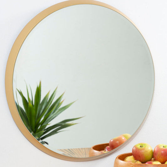 Athena Medium Round Silver Wall Mirror