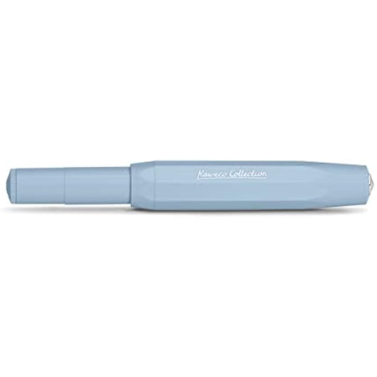 Kaweco Sport Fountain Pen Mellow Blue I Premium Fountain Pen for Ink Cartridges with Steel Nib I Nib: B (Broad)