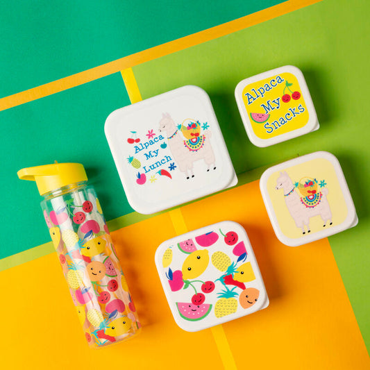 Mimo Set Of 4 Fruity Alpaca Lunch Box