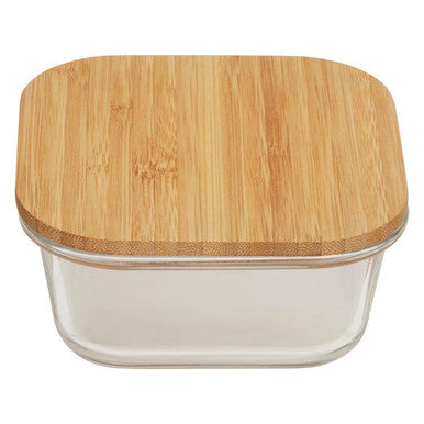Freska 520Ml Glass Container With Bamboo Lid
