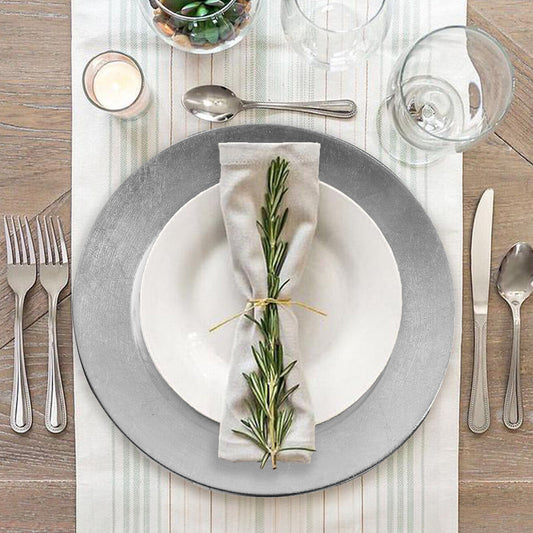 Dia Silver Finish Charger Plate