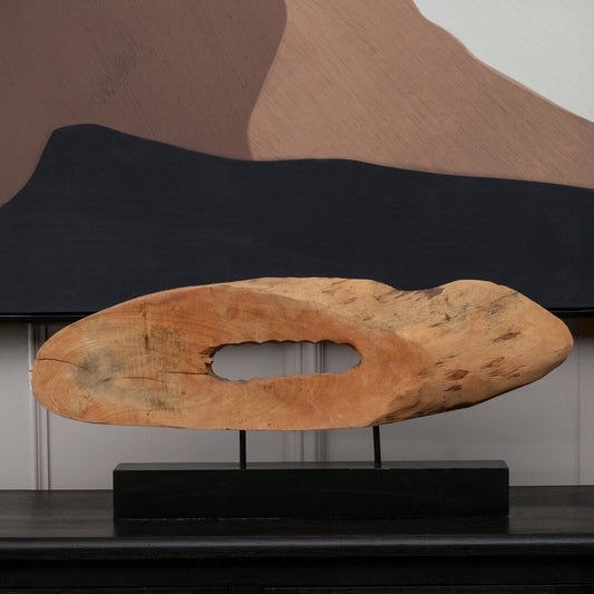 Fidel Natural Mango Wood Slice Sculpture
