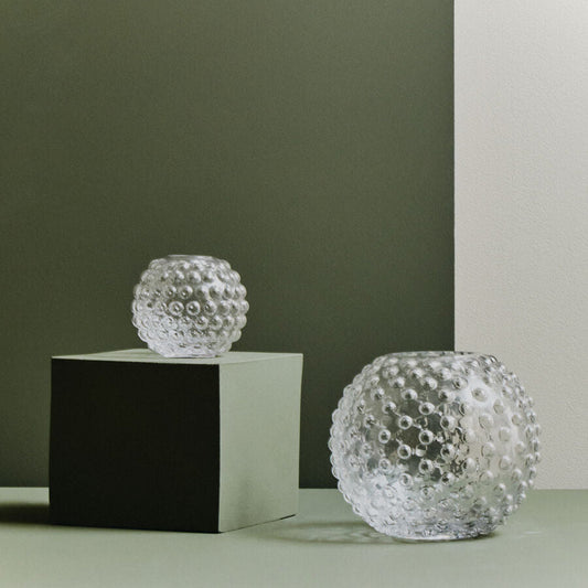 Bolla Small Round Clear Glass Vase