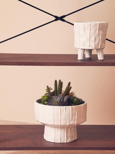 Fara White Large Planter