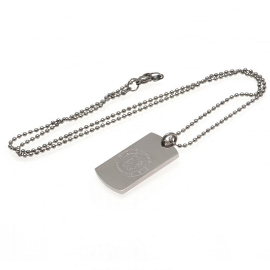 Chelsea FC Engraved Stainless Steel Dog Tag & Chain