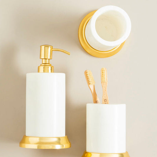 Mako White Marble Tumbler
