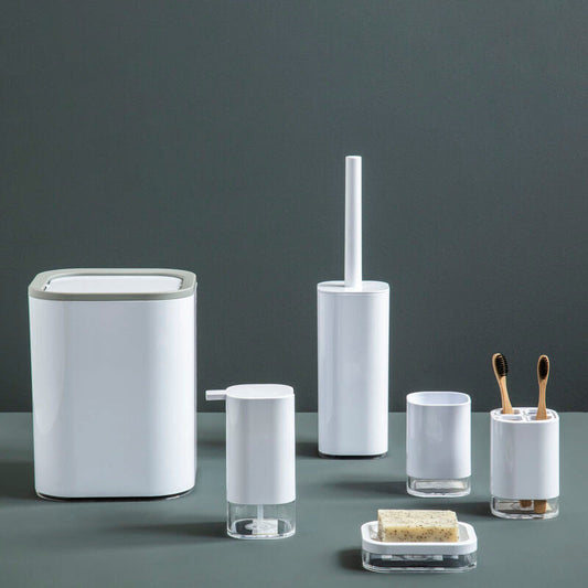 Ando White Acrylic Lotion Dispenser with Press Pump