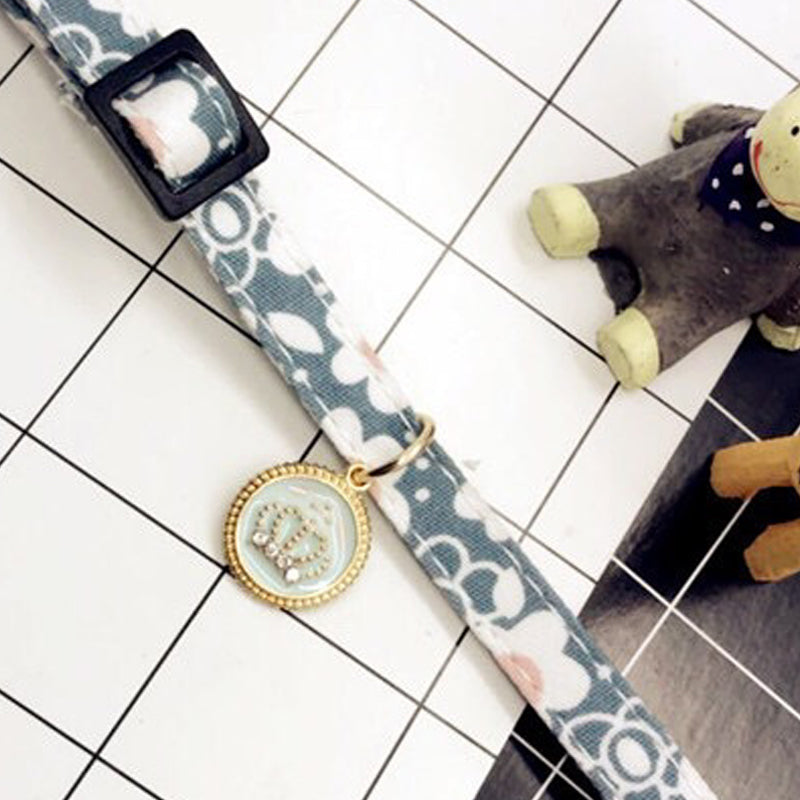 Lightly Adjustable Pet Accessories Sweet Floral Collar