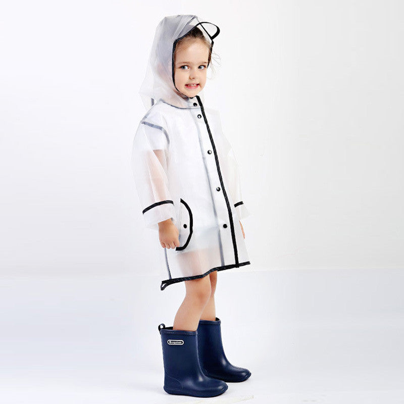 Baby Waterproof Raincoat Polyester Boys Girls Clothes Fashion Rainwear Kid Transparency Jacket Coat Rainwear Children Rainsuit