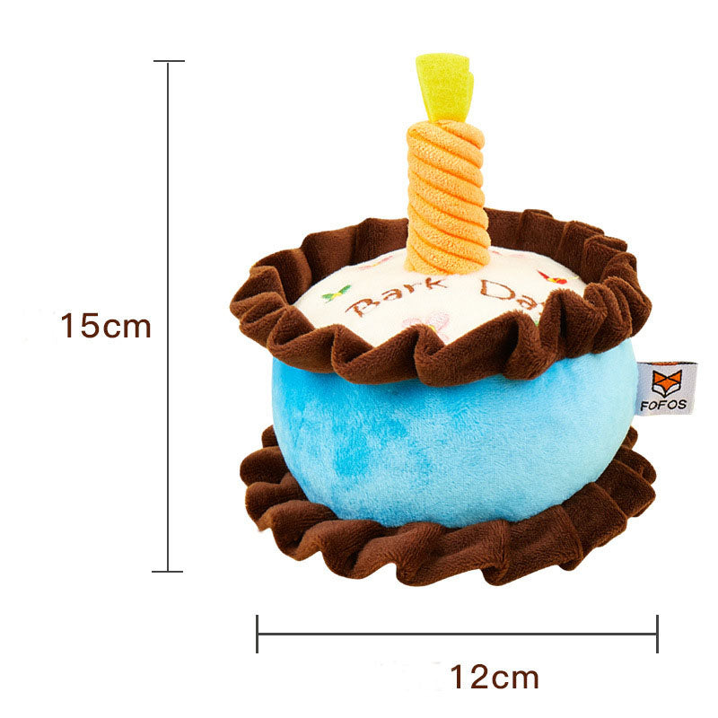 Bite-resistant Teething Vocal Catnip Birthday Cake Toy