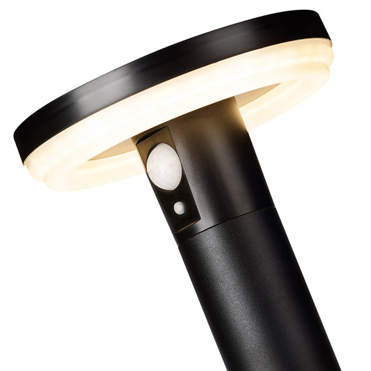 4lite Antheia Solar Slanted IP54 Die-Cast Aluminium LED Outdoor Wall Light with Built in PIR Motion Sensor