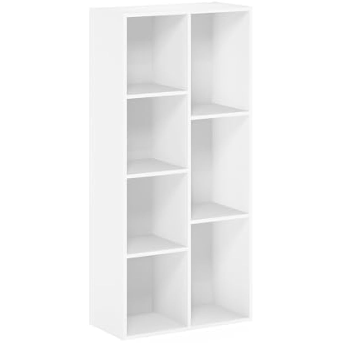 Furinno Luder 7-Cube Reversible Open Shelf, White