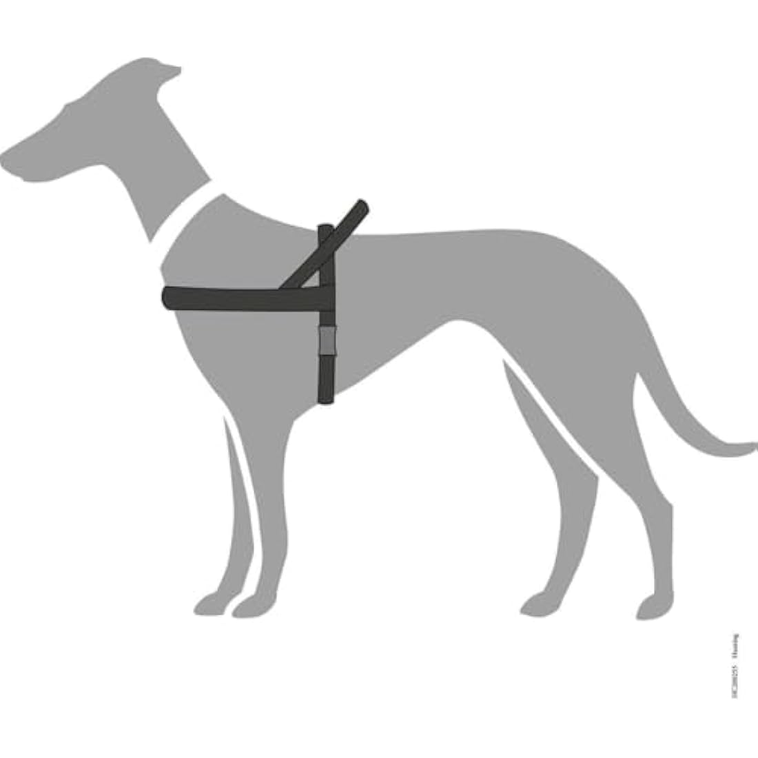 Hunter Norwegian harness for Dogs Hunting, 55 x 71-97 cm, Black