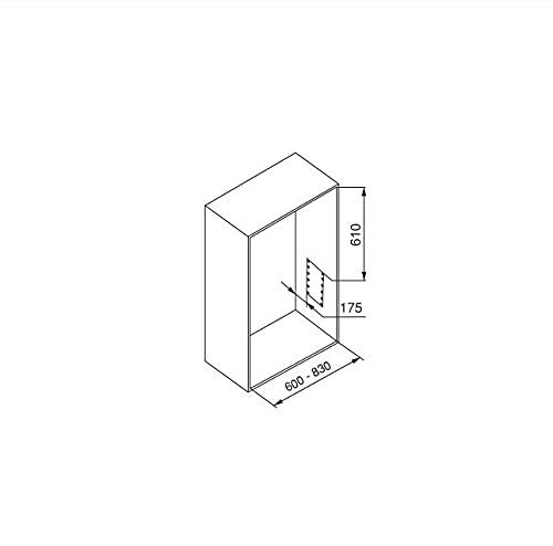 Emuca -Hang pull down wardrobe rail lift, adjustable width 23,6-32,6 inch (600-830mm), black
