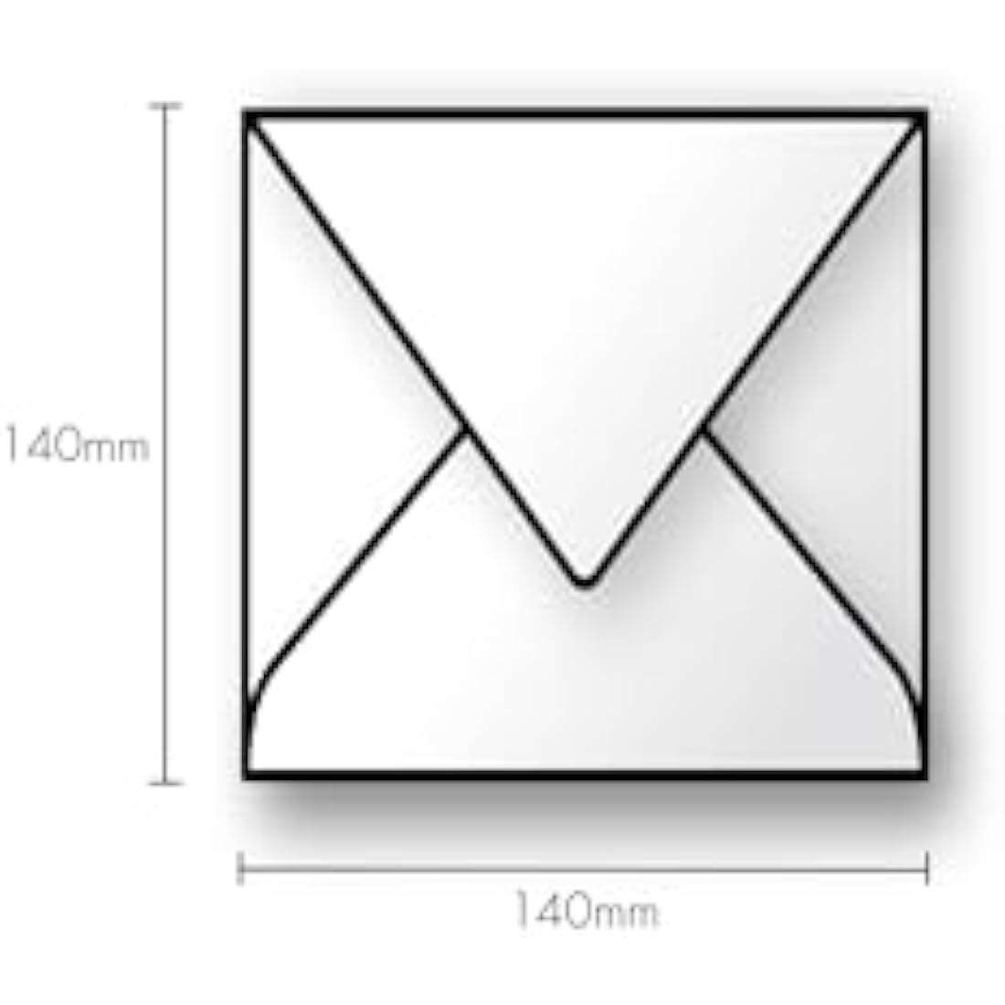 Clairefontaine - Ref 50038C - Pollen Iridescent Envelopes (Pack of 20) - 140 x 140mm in Size, 120gsm Paper, Suitable for Use with Inkjet or Laser Printers - White