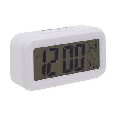 Camran White Lcd Digital Clock