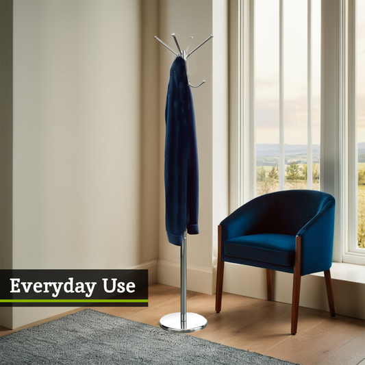 Drew Chrome Floor Standing Coat Stand