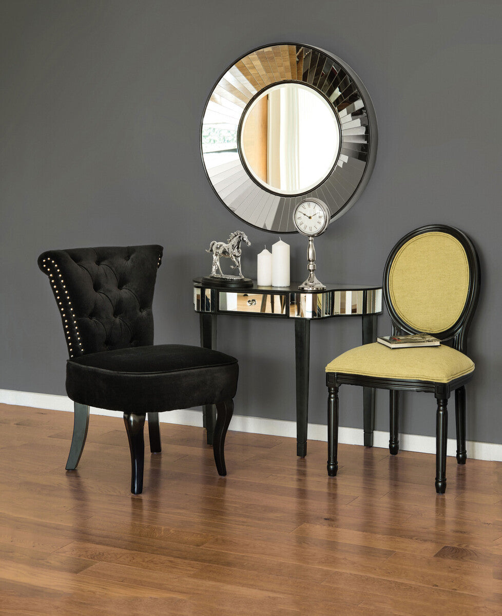Clavier Black and Mirror Console Table