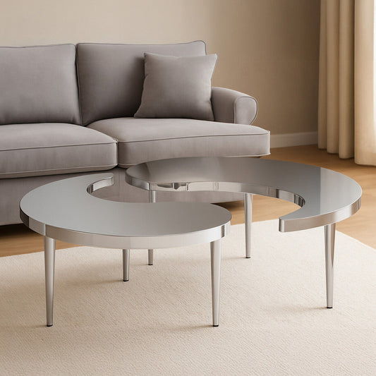 Lure Yin-Yang Stainless Steel Coffee Table