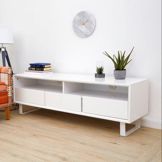 Moritz White High Gloss Media Cabinet