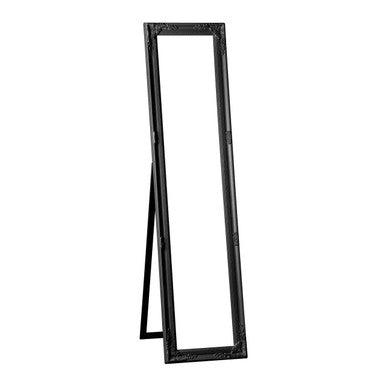 Brussels Vintage Floor Standing Black Chic Mirror
