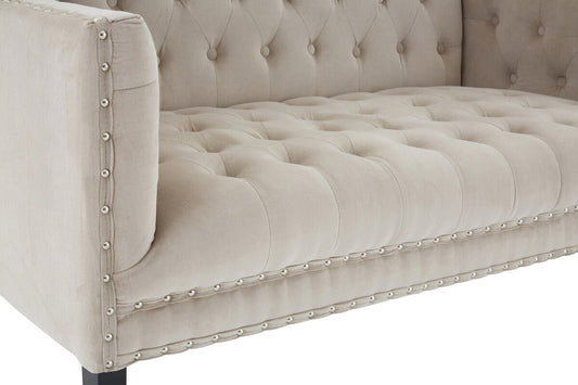 Regent Park Camel Velvet 2 Seat Sofa