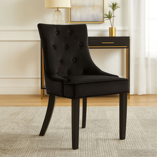 Daxton Black Velvet Dining Chair