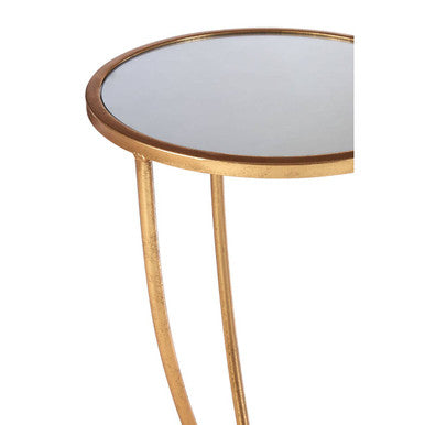 Marcia Mirror Top And Gold Frame Side Table