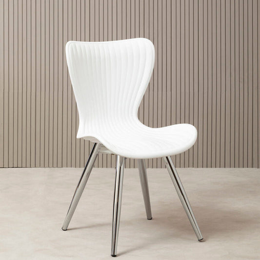 Stockholm White Textured Dining Chair