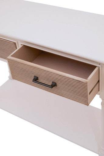 Heritage 2 Drawers White Console Table