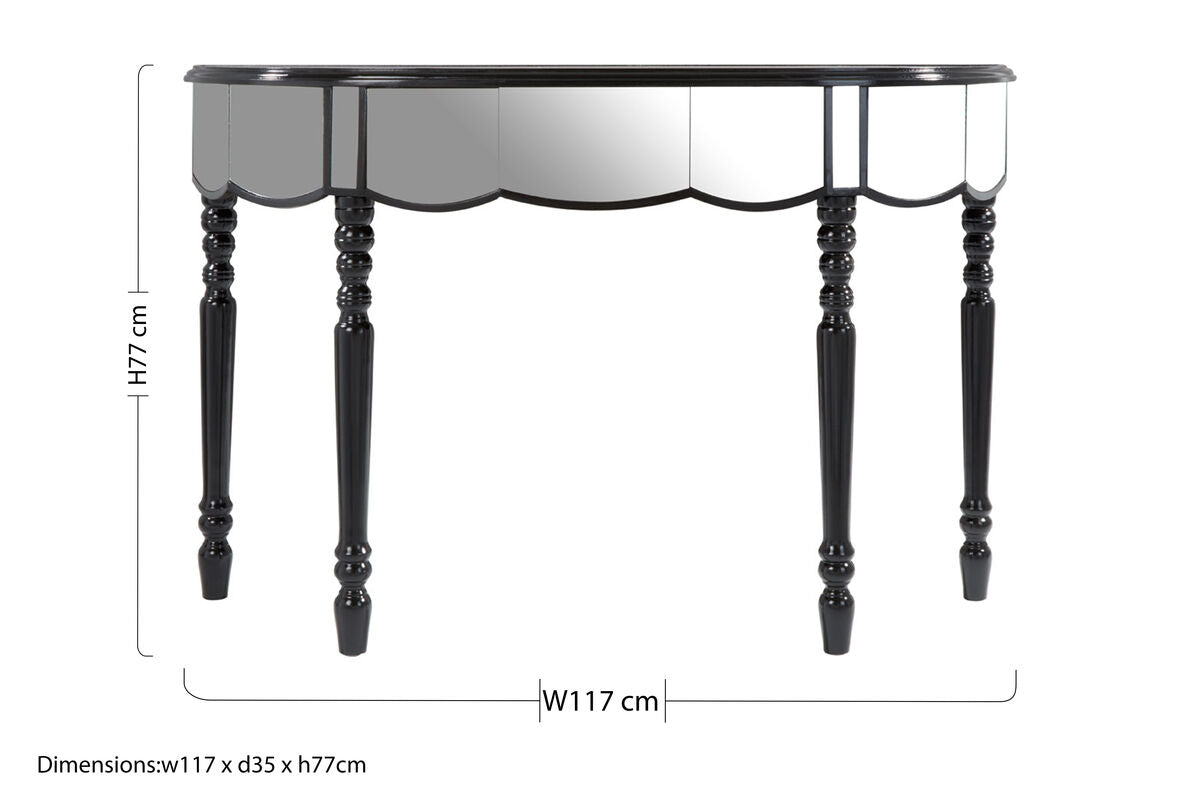Tiffany Mirrored Console Table