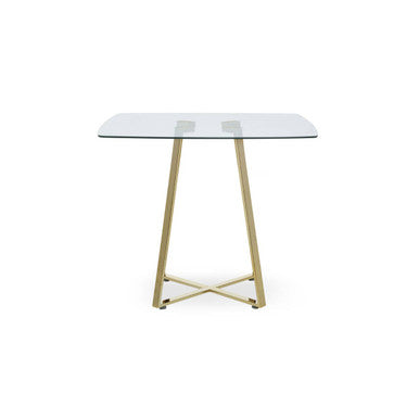 Metropolitan Square Gold Finish Dining Table