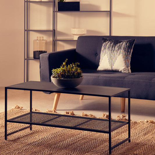 Acero Black Metal Coffee Table