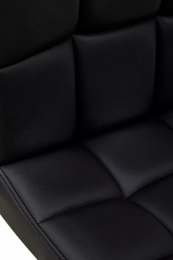 Black Faux Leather Bar Chair | Baina