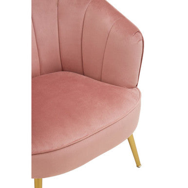 Yolanda Pink Velvet Chair