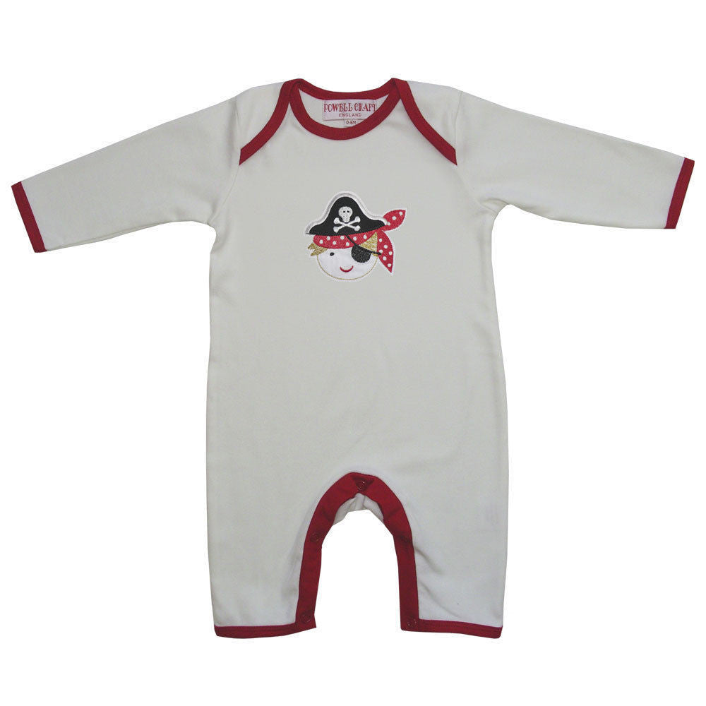Baby Boy Pirate Powellcraft Soft Cotton Onesie Jumpsuit Romper 6-12mths
